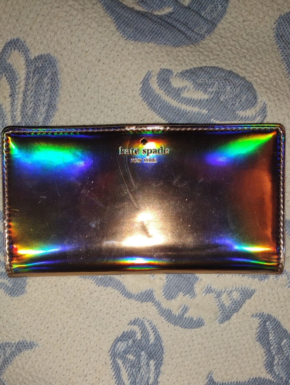 kate spade Iridescent Holographic Wallet - Rainbow Metallic